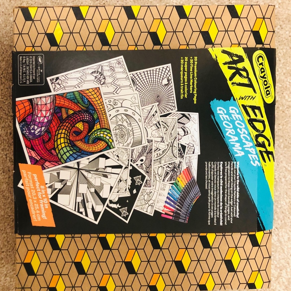 Crayola art with edge coloring diy